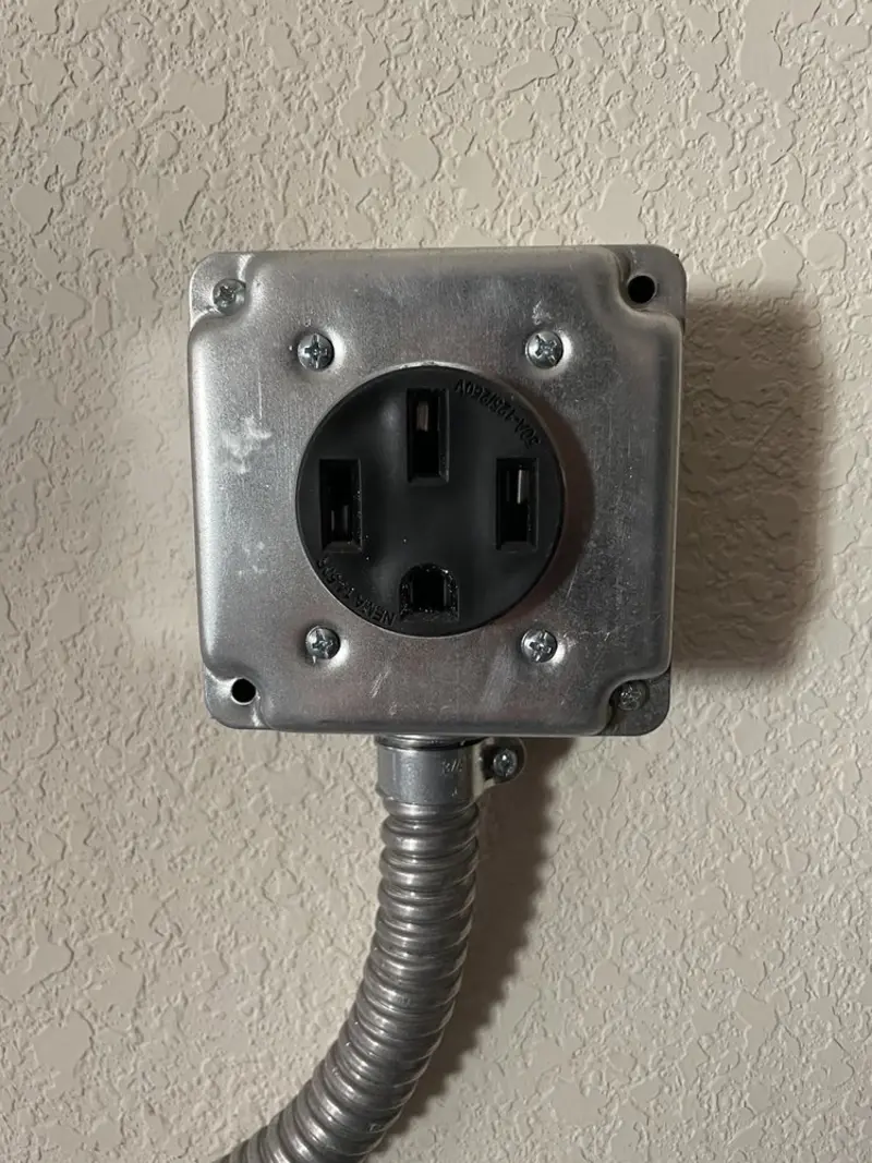 NEMA 14-50 outlet installed for Electrical Panel Upgrade in Rodeo